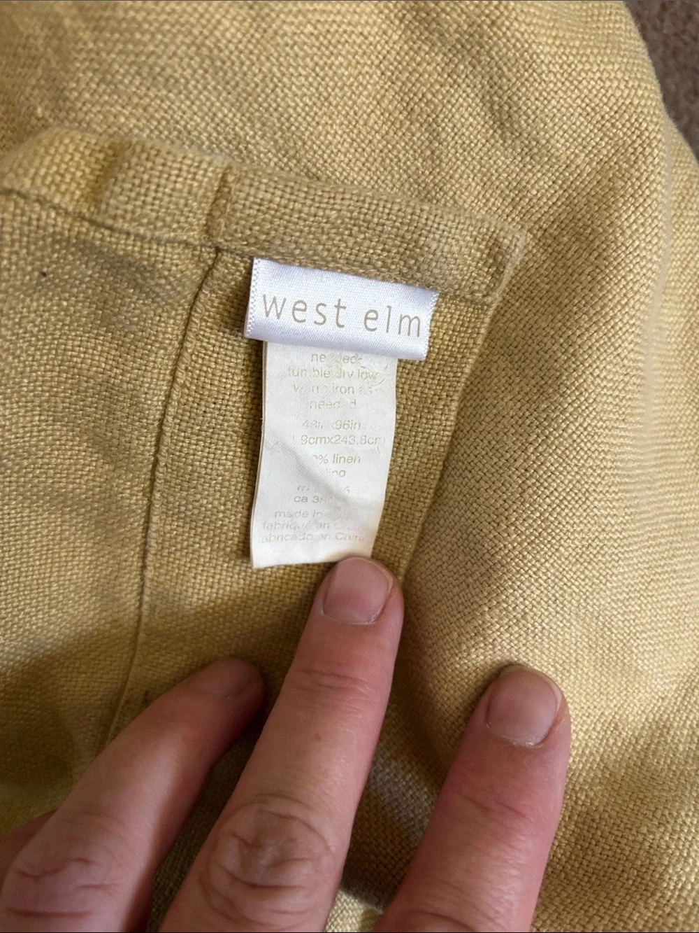 Mustard Yellow Linen Grommet Curtain Panel Pair west elm